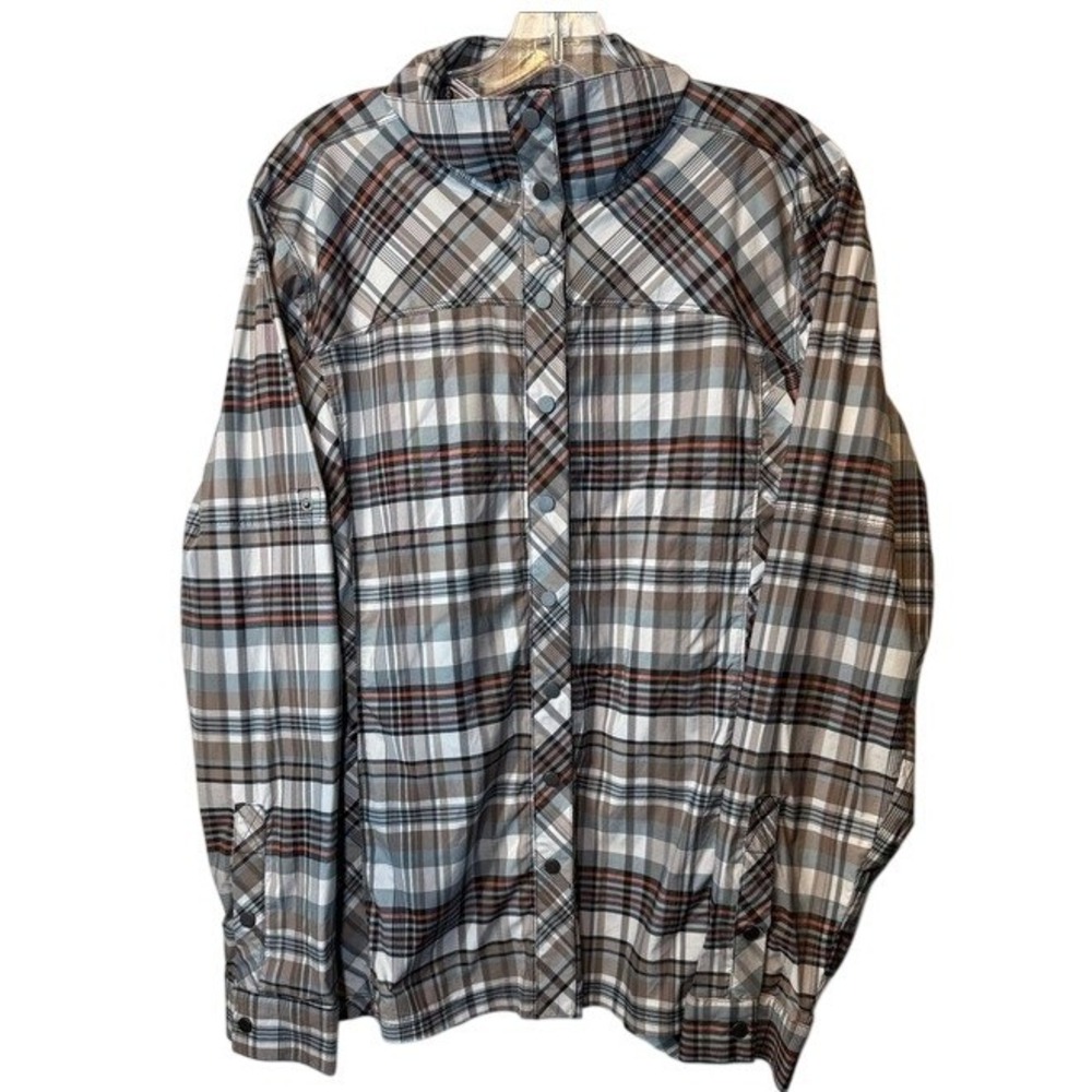 Kerrits Equestrian Riding Brown Plaid Women's Snap Front Jacket XL